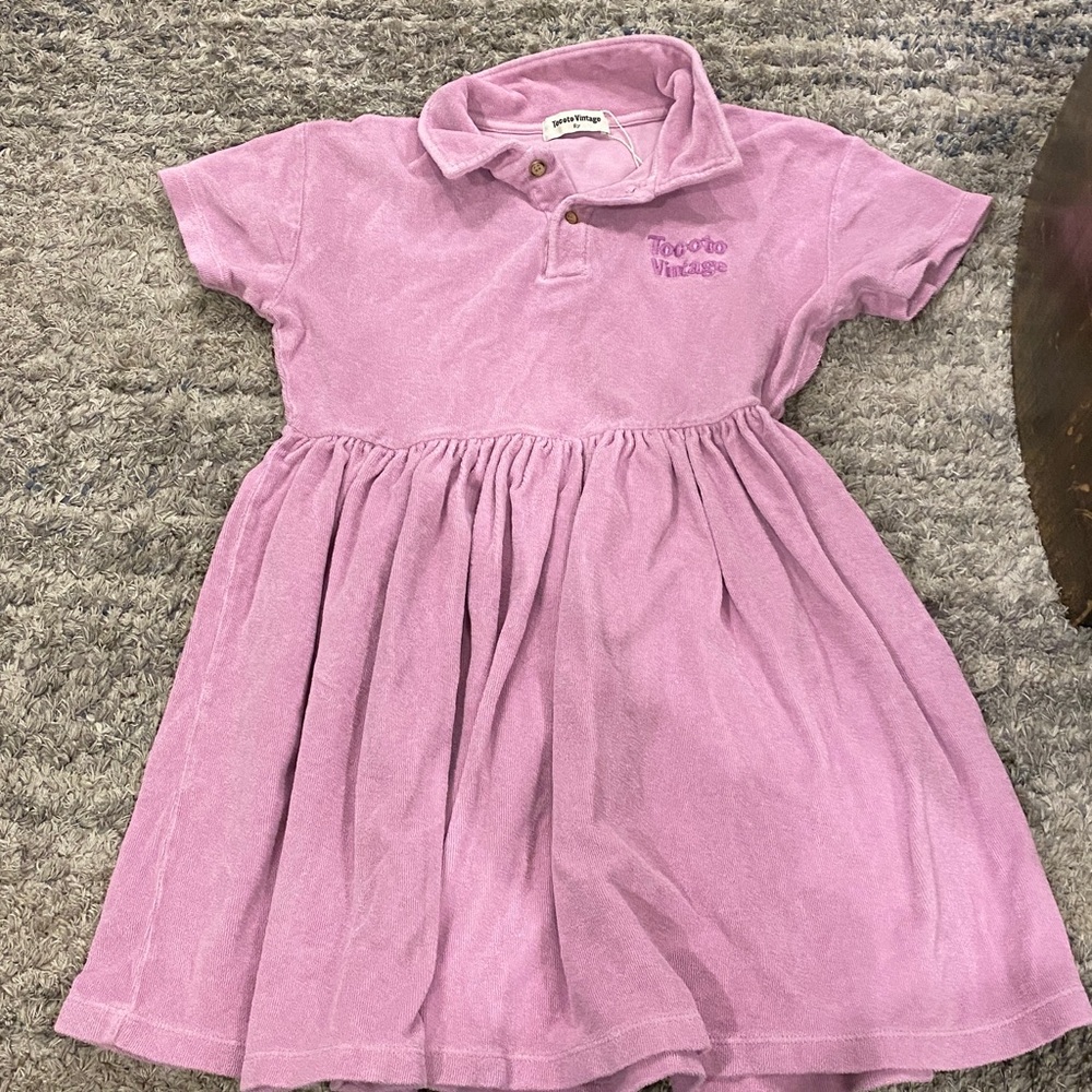TOCOTO VINTAGE Kids Purple Dress - Picture 2 of 4